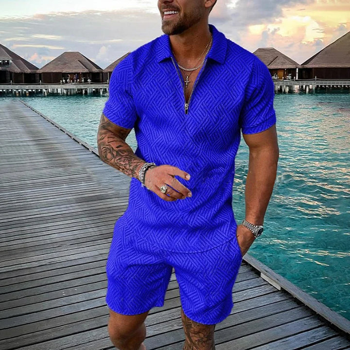 Casual Polo Shirt And Shorts