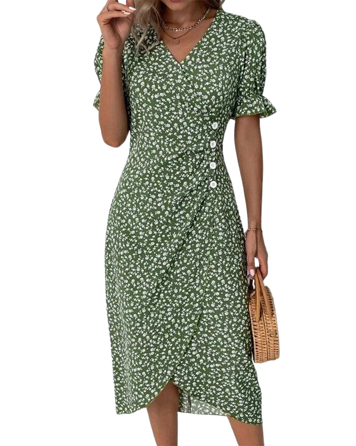 Giselle | Floral V-Neck Dress