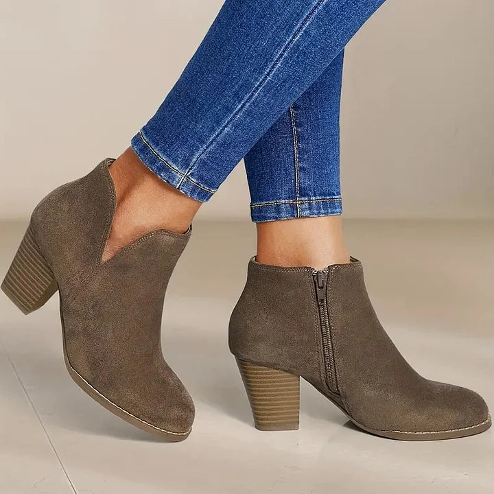 SOPHIE - WOMEN'S ANKLE BOOTS WITH BLOCK HEEL